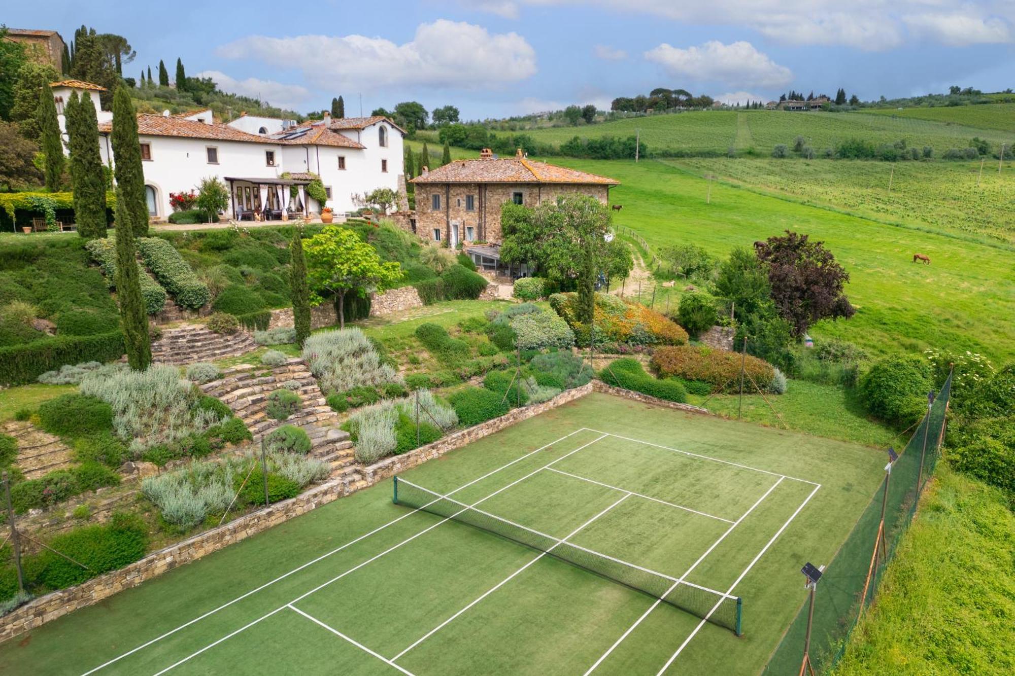 Villa Rignana Chianti Estate, Pool, Tennis,Cook グレーヴェ・イン・キアンティ エクステリア 写真